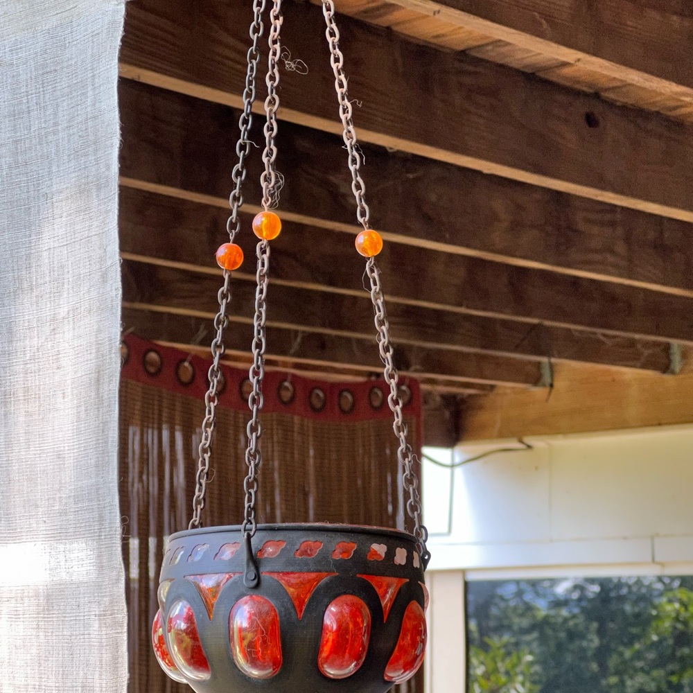 ONE RED Moroccan Bronzed Riad Lantern - Picture 4 of 4